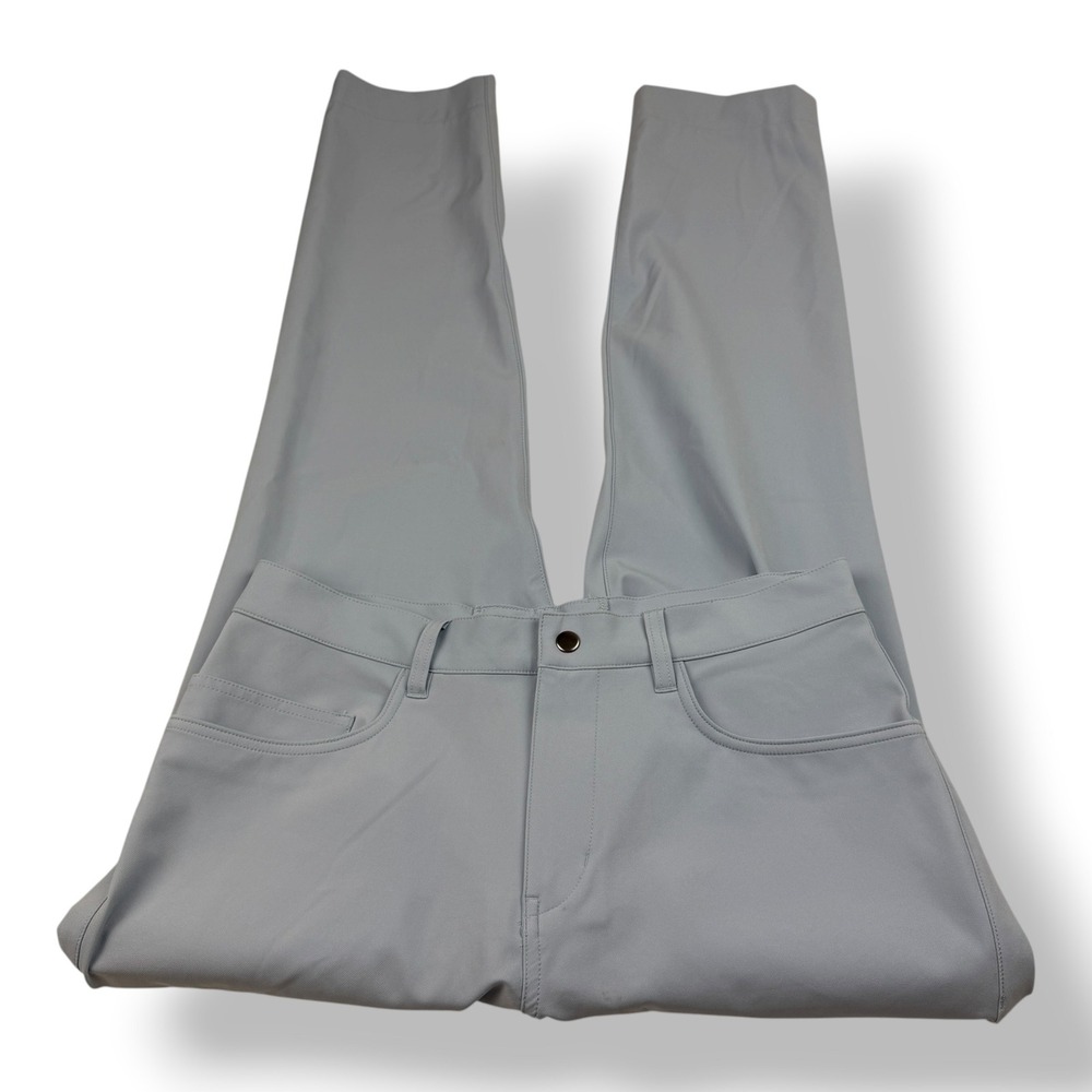 State & Liberty Mens Athletic Fit 5 Pocket Pant Light Blue 33x30 Stretch ED2153